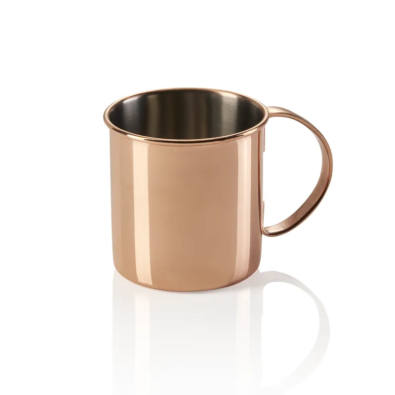 Moscow Mule-set, 0,45 l, Ø 9 cm, hoogte 9 cm, brons, set van 2 stuks, roestvrij staal met chroom-nikkel, PVD-beschichting Direct Beschikbaar