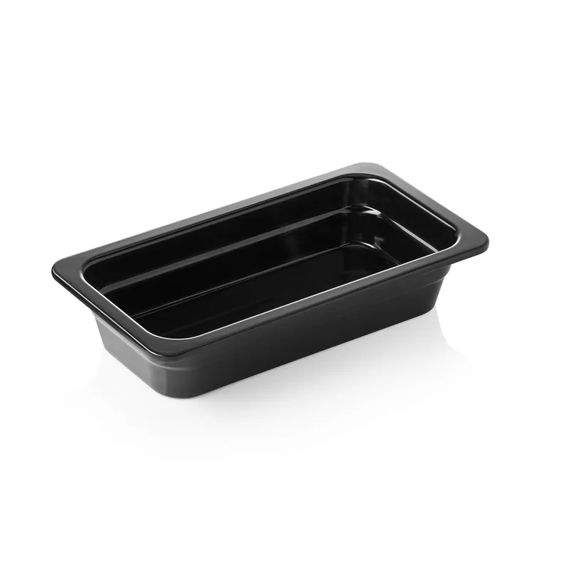 GN-container GN 65 ZWART 1/3-065 mm, zwart, melamine Beperkt Aanbod