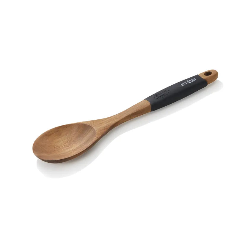 Must-Have Serveerlepel Laten we koken, 30,5 cm, acaciahout, siliconen