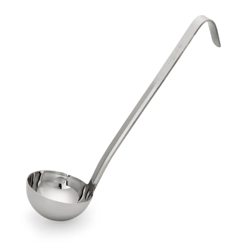 Actieprijs scheplepel keukengereedschap 2085, korte haaksteel, Ø 8 cm, 25 cm, chroom-nikkelstaal