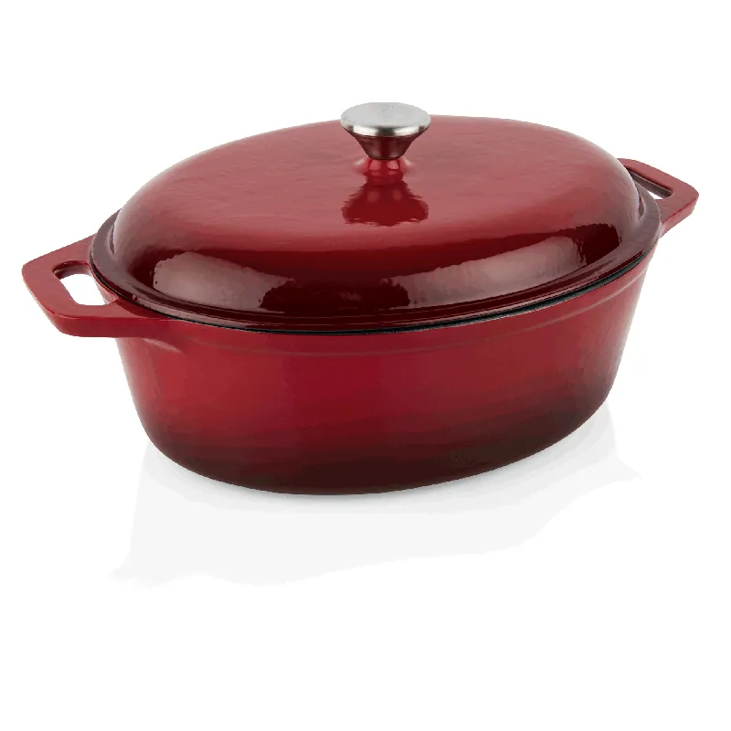 Finale Uitverkoop braadpan, 29 x 21 x 10,5 cm, rood, geëmailleerd