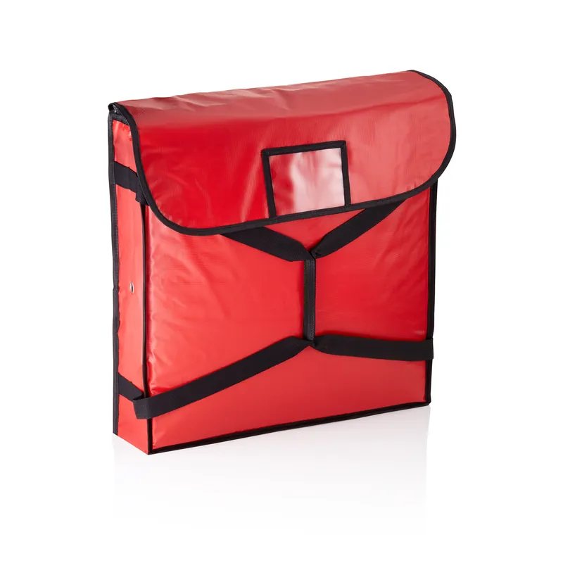 Voordeelprijs Isolatietas voor 2 pizza's, 58 x 58 x 11 cm, rood, kunststof, aluminium
