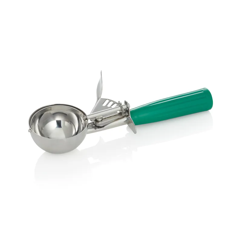Bestseller Portioneer, 22 cm, Ø 6,5 cm, groene greep, chroom-nikkelstaal 18/8, polypropyleen