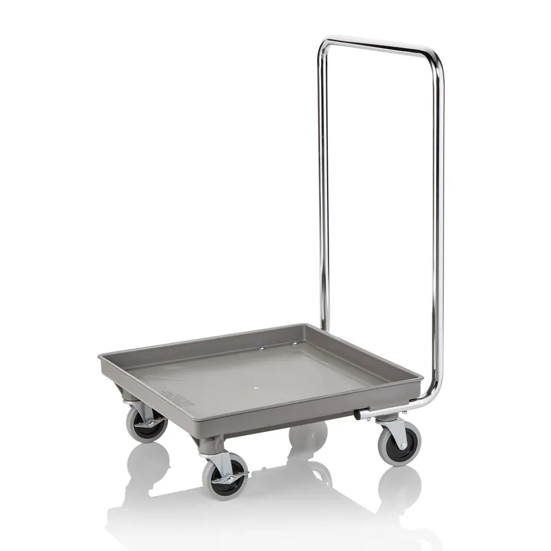 Transportwagen met handvat, 53 x 53 x 90 cm, polypropyleen, staal Koopje