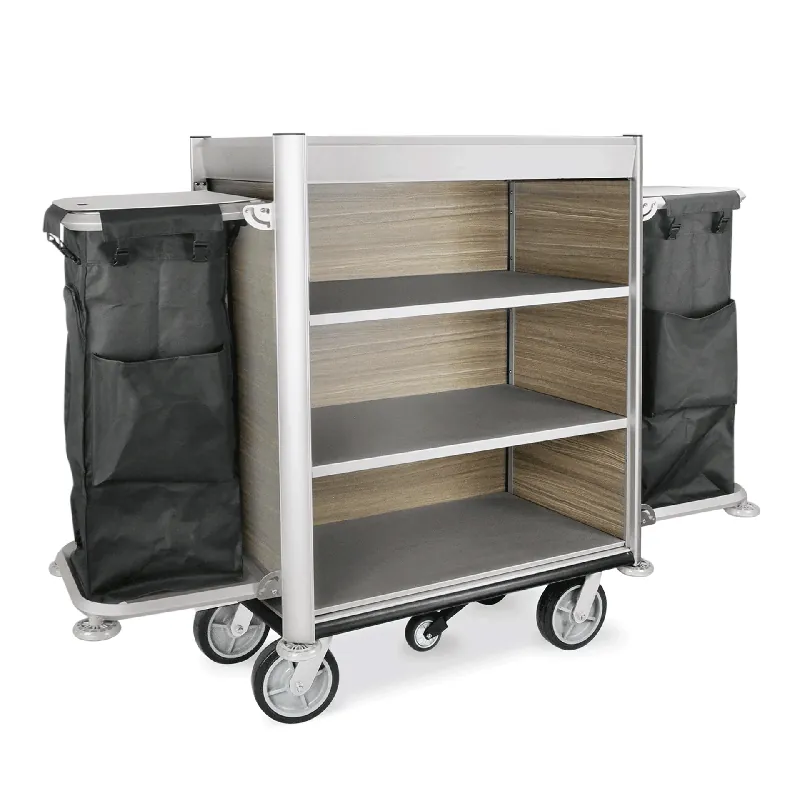 Kamerservicetrolley HEIDI, 190 x 65 x 140 cm, zwart, aluminium, HPL, polyestervezelstof Must-Have