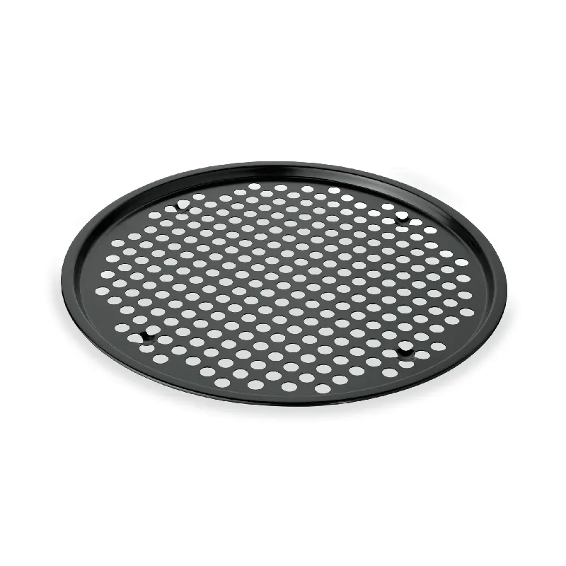 Seizoensaanbieding Pizzabakplaat met antiaanbaklaag, Ø 37 cm, perforatie Ø 9 mm, staal
