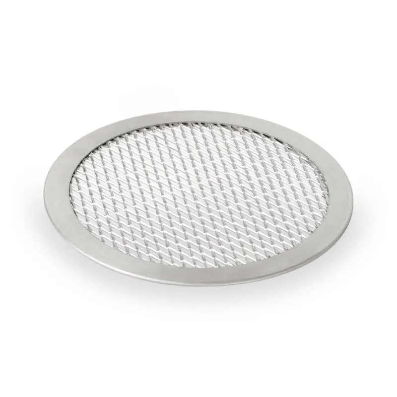 Beste Prijs Pizzaschermset, Ø 36 cm, Perforatie 8 x 4 mm, Set van 10 stuks, aluminium