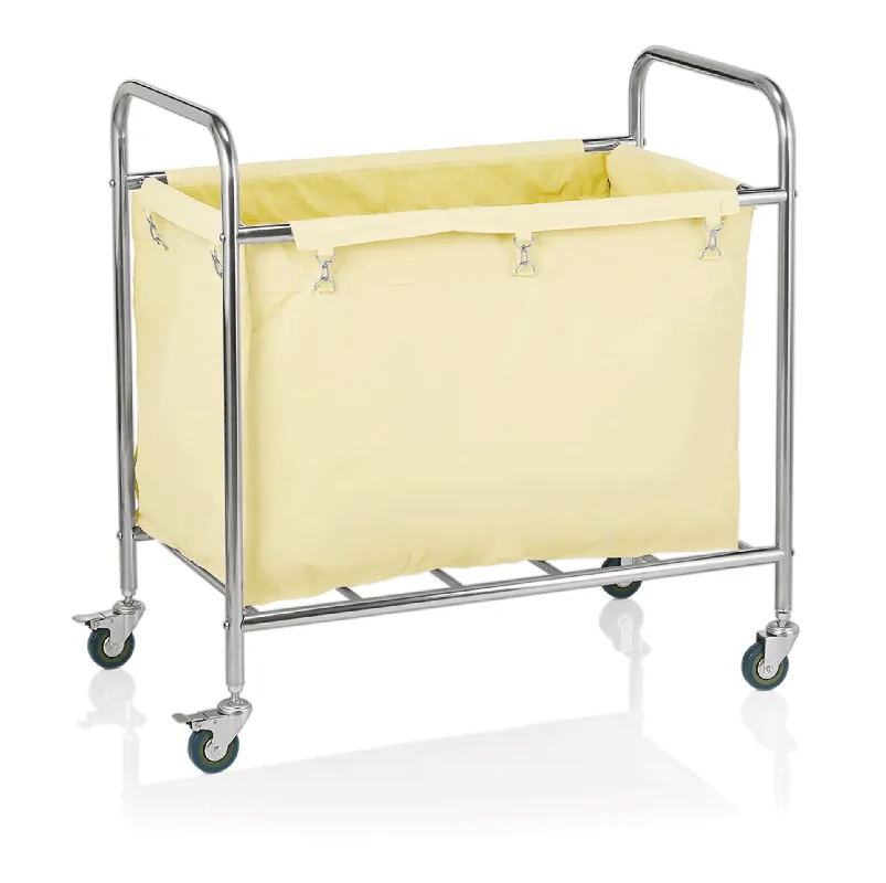 Waswagen, 90 x 55 x 90 cm, wit, roestvrij staal, gechromt, nylon Bestseller