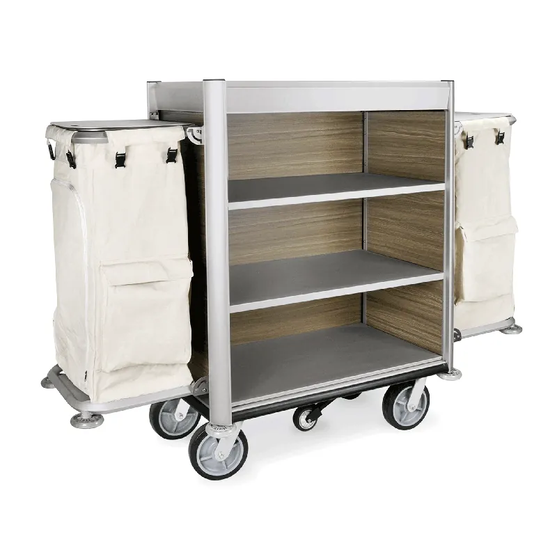 Kamerservicewagen HEIDI, 190 x 65 x 140 cm, wit, aluminium, HPL, polyestervezelstof Flitsaanbieding