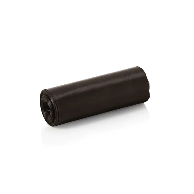 Afvalzakken, 70 x 75 cm, 65 l, 35 µm, zwart, rol van 25 stuks, LDPE Merkproduct