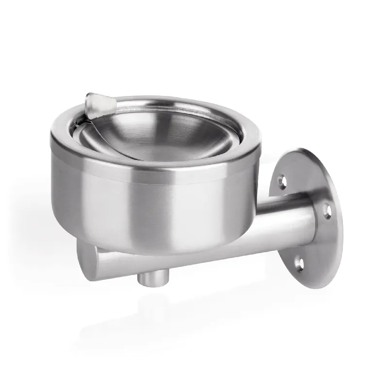 Wandasbak met klapmechanisme, Ø 12 cm, chroom-nikkelstaal Bestseller