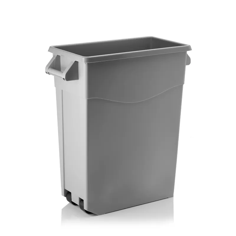 Express Levering Afvalcontainer, 65 liter, 61 x 27,5 x 67 cm, met handvat en 2 wielen, polypropyleen