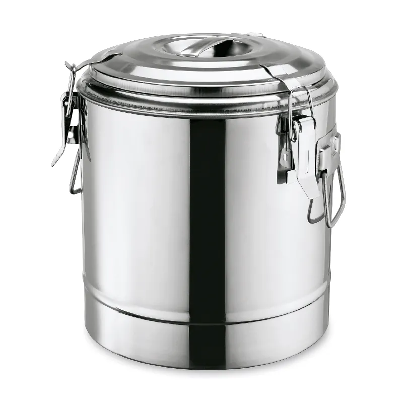 Thermos-maaltijdtransportcontainer, 22 liter, Ø 35 cm, roestvast staal Gratis Retour