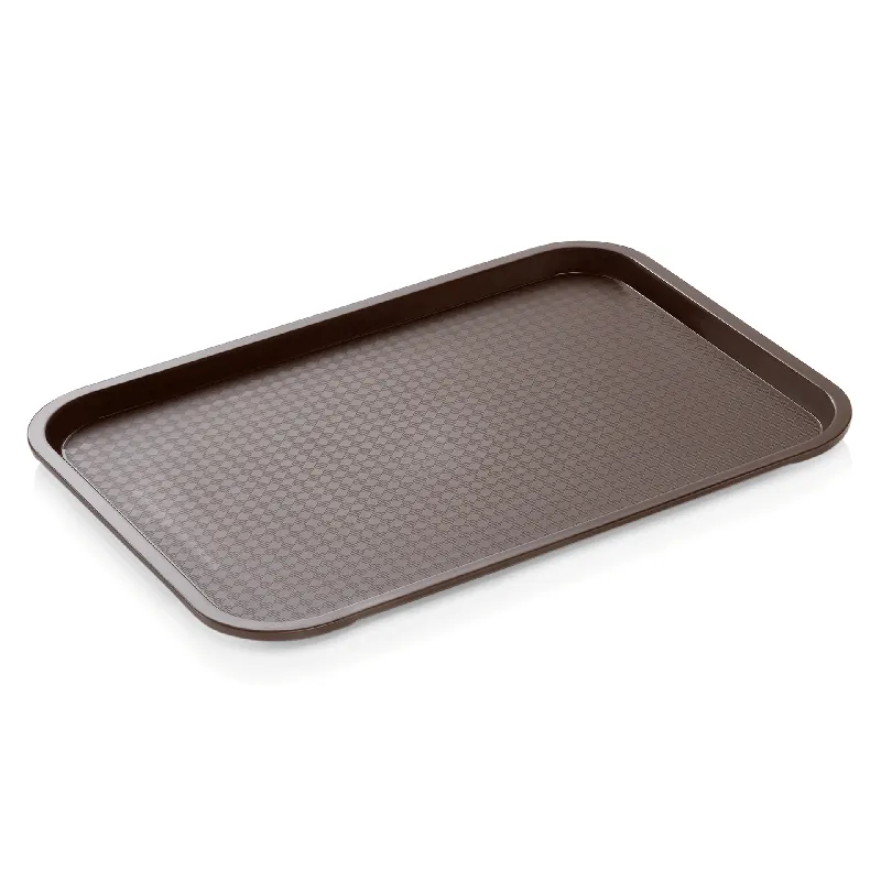 Gereduceerde Prijs Dienblad FAST FOOD, 35 x 27 x 2 cm, bruin, polypropyleen