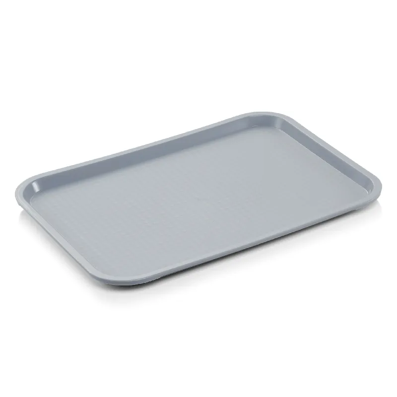 Dienblad FAST FOOD, 45,5 x 35,5 x 2 cm, lichtgrijs, polypropyleen Direct Verzonden