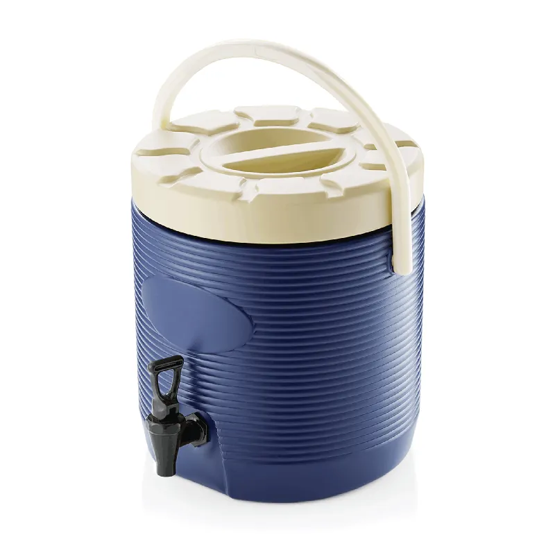 Thermische drinkcontainer, 12 liter, blauw, Ø 30 cm, kunststof Korting