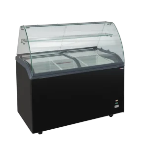 Lage Kosten Schepijsvitrine Zwart 9x5L – 127x68x(h)85 cm