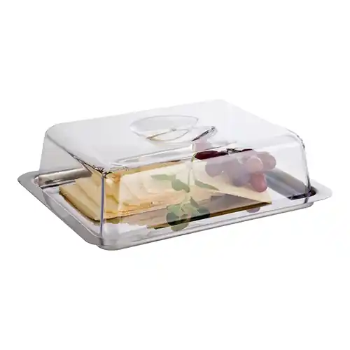 Serveerplateau met afdekkap 25x19cm Veilige Betaling