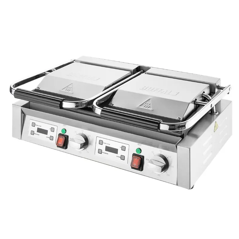 Bestel Nu Buffalo Dubbele Contactgrill Geribbeld/Glad