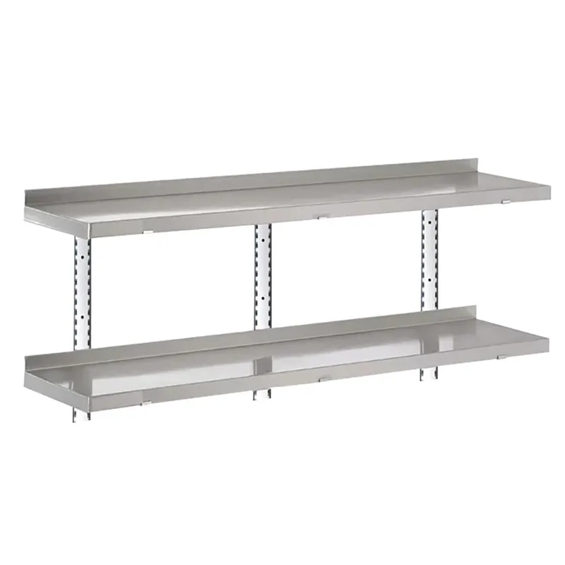 Gastro-M complete wandrek 2 niveaus 160x40cm - volledige montageset (excl. schroeven) Laatste Versie