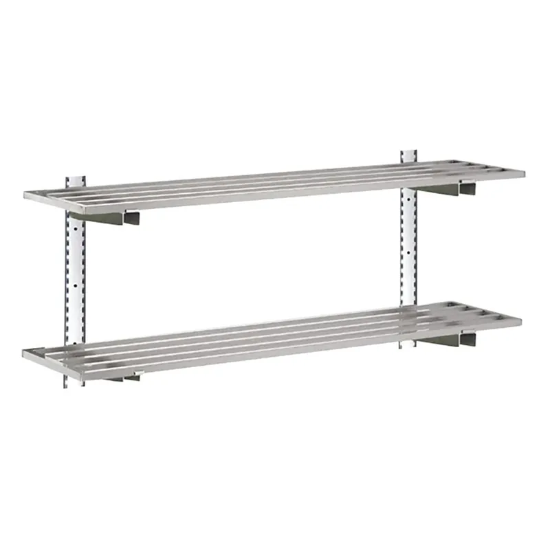 Koop Online Gastro-M complete wandplankenset 2 niveaus 120x40cm - volledige montageset (excl. schroeven)