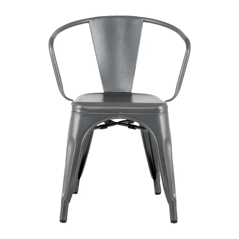 Koopje Bolero Bistro Curve Armstoelen Donkergrijs (4 stuks)
