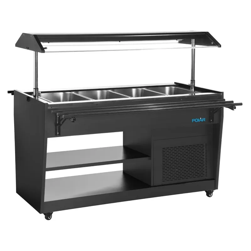 Snelle Levering Polar G-Serie Gekoelde Buffetbar Zwart