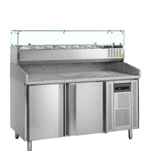 TEFCOLD Pizzatafel incl. unit voor toppings - PT1200 + GVC38-150 Uitverkoop