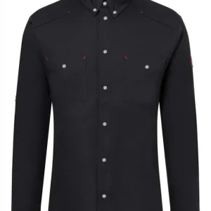 OUTLET - Kokshemd met knoopsluiting ROCK CHEF®-Stage2 | Zwart | 100% katoen - Maat 54 Koopje