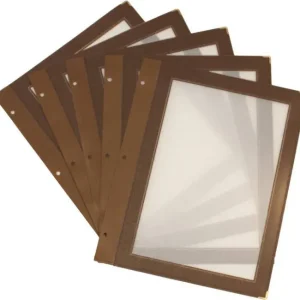 Beperkte Voorraad OUTLET - Menukaart Wood inserts - Bruin - A5 - 5 Stuks