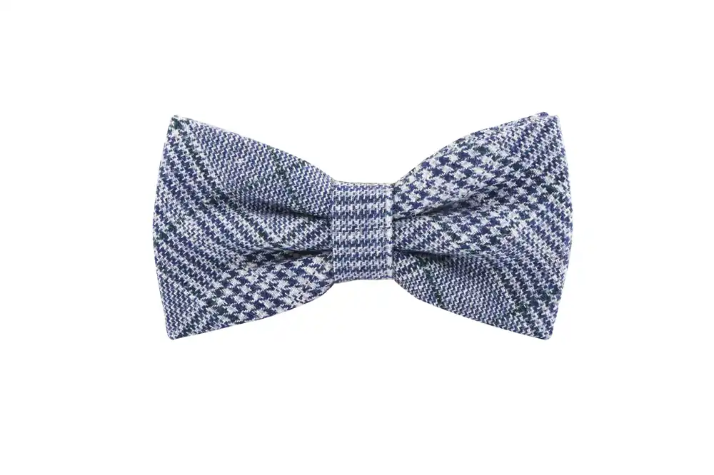 Goedkoop Stropdas Urban-Glencheck - Marineblauw