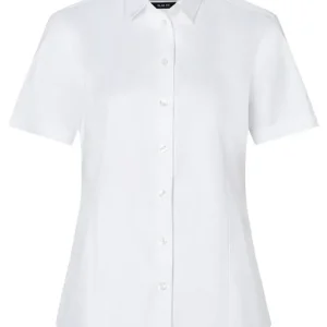 Hoge Kwaliteit Blouse Met Korte Mouwen Voor Dames, Gemaakt Van Active-Stretch In Een Moderne Pasvorm - Wit - M