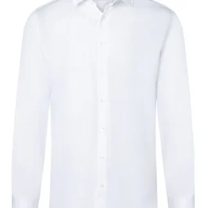 Herenoverhemd Met Lange Mouwen, Active-Stretch Met Moderne Pasvorm - Wit - L Koop Online