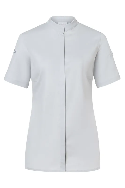 Exclusieve Aanbieding Koksbuis Met Korte Mouwen Voor Dames Diamond Cut Avantgarde - Zilvergrijs - 34