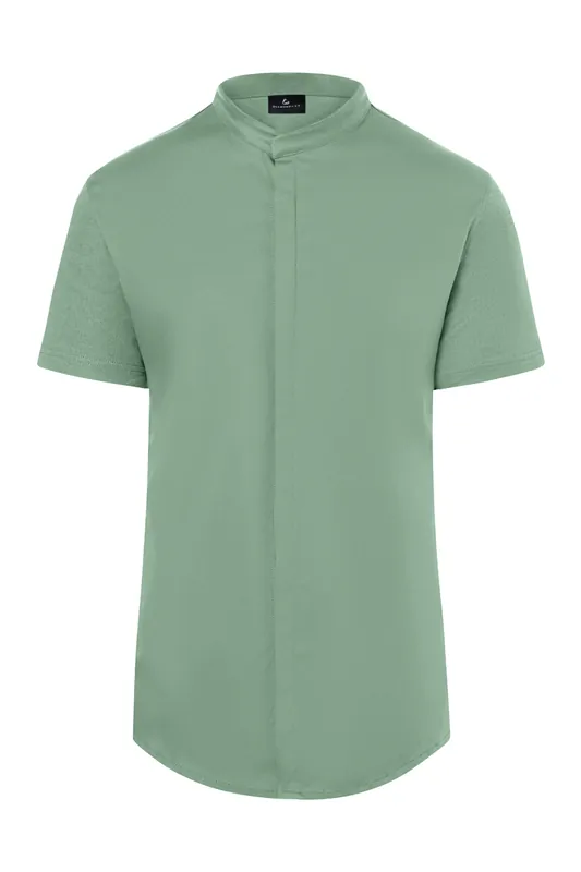 Koksbuis Met Korte Mouwen Voor Heren, Diamond Cut Avantgarde - Pastelgroen - 44 Koop Online
