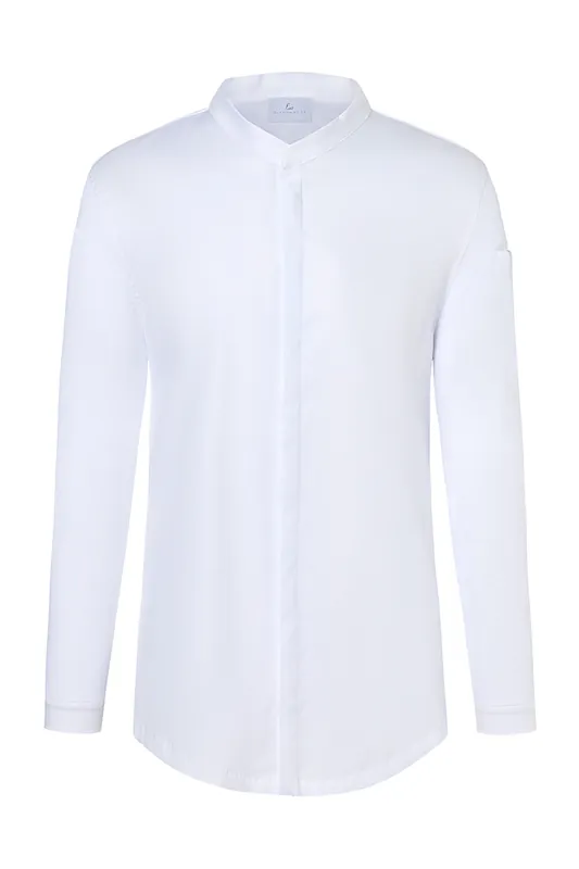 Koksbuis Met Lange Mouwen Voor Heren, Diamond Cut Avantgarde - Wit - 44 Koop Online