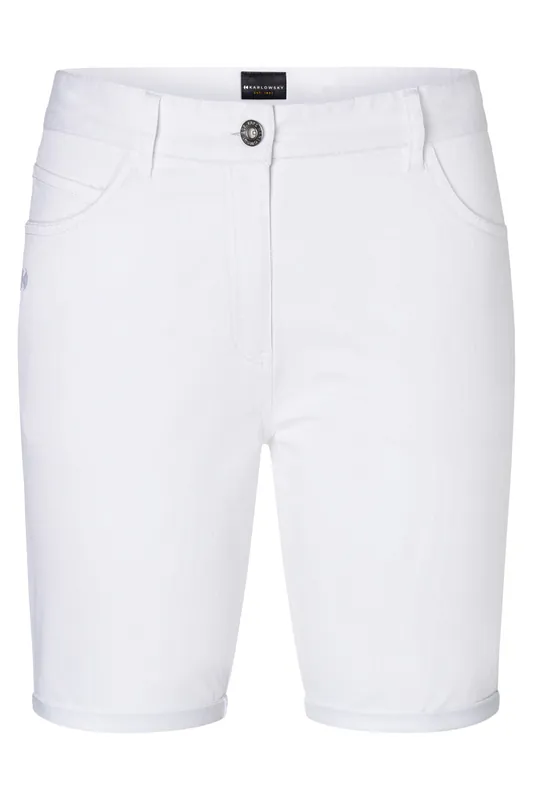 Herenshorts Met 5 Zakken, Klassiek Stretch - Wit - 44 Flitsaanbieding