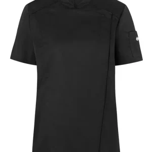 Koksbuis Met Korte Mouwen Voor Dames, Moderne Look - Zwart - 34 Koopje