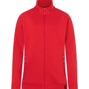 Snelle Levering Dames Werkjas/Sweatjack Van Zacht Materiaal, Gemaakt Van Duurzaam Materiaal - Rood - L