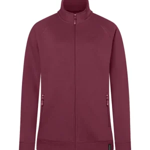 Dames Werkjas/Sweatjack Van Zacht Materiaal, Gemaakt Van Duurzaam Materiaal - Aubergine - L Snelle Levering