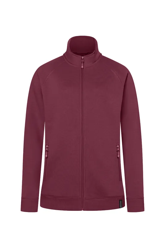 Dames Werkjas/Sweatjack Van Zacht Materiaal, Gemaakt Van Duurzaam Materiaal - Aubergine - L Snelle Levering