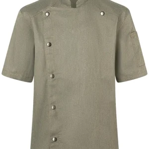 Beste Prijs Koksbuis Met Korte Mouwen In Jeansstijl - Vintage Mosgroen - 46