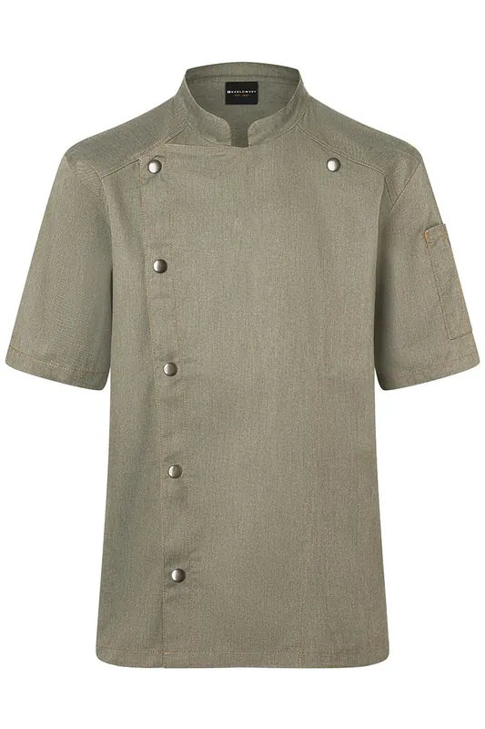 Beste Prijs Koksbuis Met Korte Mouwen In Jeansstijl - Vintage Mosgroen - 46