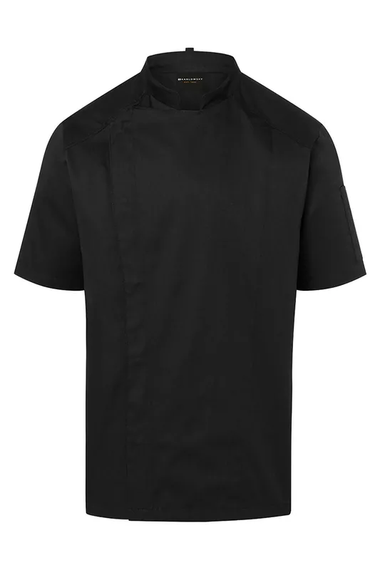 Beste Prijs Koksbuis Met Korte Mouwen, Moderne Look - Zwart - 46