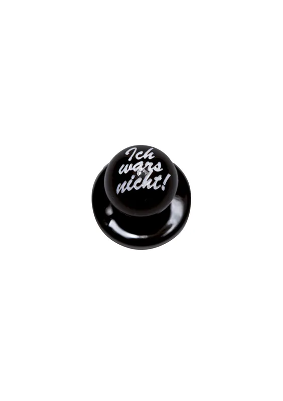 Tijdelijk Beschikbaar Knopen Ich Wars Nicht!, 12 Stuks/Pak - Zwart - Verpakking