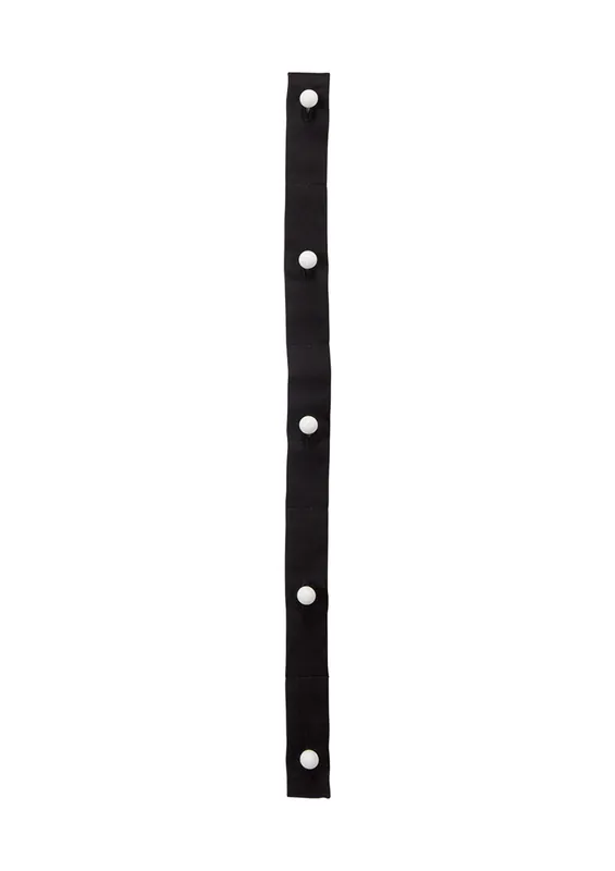 Knoopstrip Met 5 Gaten, 12 Cm Tussenruimte, 2 Stuks Per Verpakking - Zwart Lage Kosten