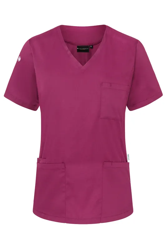Damestuniek Met Korte Mouwen, Gemaakt Van Duurzaam Materiaal - Fuchsia - L Betaalbaar