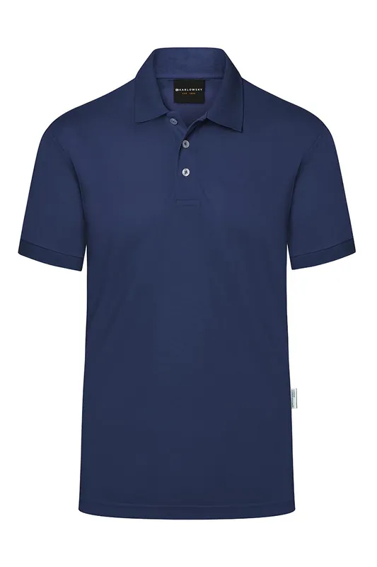 Korting Polohemd Voor Heren Met Moderne Uitstraling, Gemaakt Van Duurzaam Materiaal - Marineblauw - L