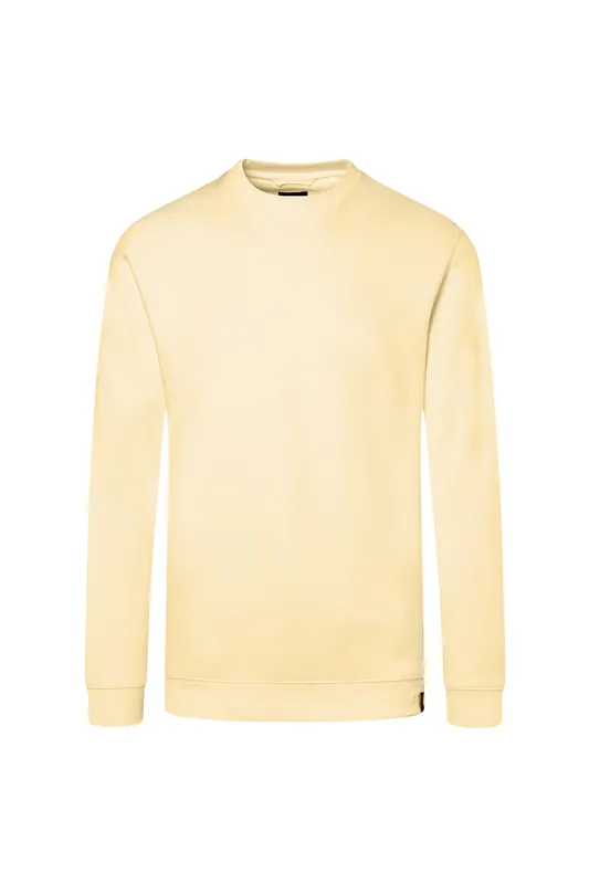 Herensweatshirt In Werkstijl, Gemaakt Van Duurzaam Materiaal - Pastelgeel - L Gratis Retour