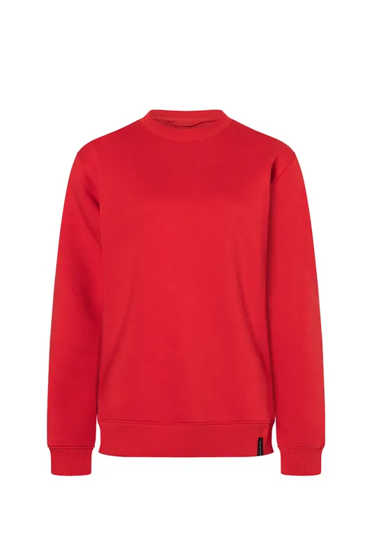 Damessweatshirt In Werkstijl, Gemaakt Van Duurzaam Materiaal - Rood - L Actieprijs
